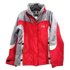 The North Face Womens HyVent Waterproof Jacket Red/Gray Size‎ S